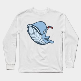 Whale with a Straw or Save Our Oceans! Long Sleeve T-Shirt